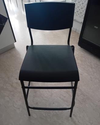 4 sgabelli neri in plastica