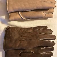 Guanti invernali in pelle di daino imbottiti