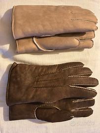 Guanti invernali in pelle di daino imbottiti