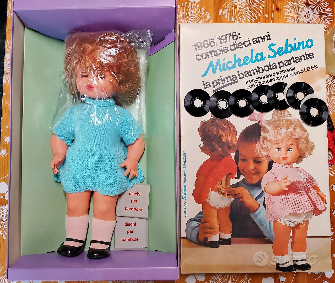 Discoteca Sebino 12 Dischi Per Bambole Vintage - Canzoncine E Suoni, Anni '80/90, Made In Italy