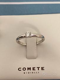 Solitario comete gioielli nuovo 0,17ct misura 13