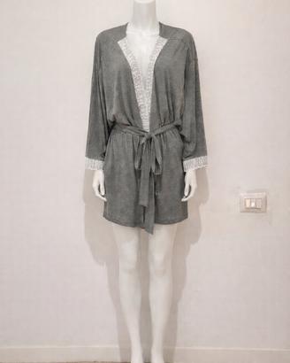 Vestaglia OVS taglia XL Grigia con pizzo