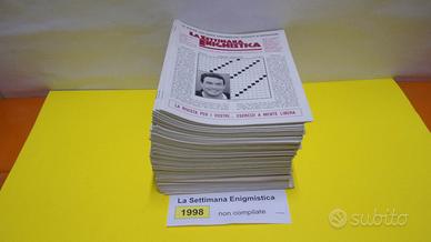 LA SETTIMANA ENIGMISTICA, anno 1998, NON compilati