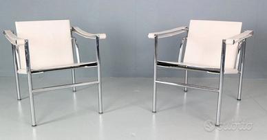 ALIVAR SET di  LC in cuoio bianco