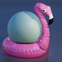 supporto per Alexa Echo Dot 4 e 5 fenicottero rosa