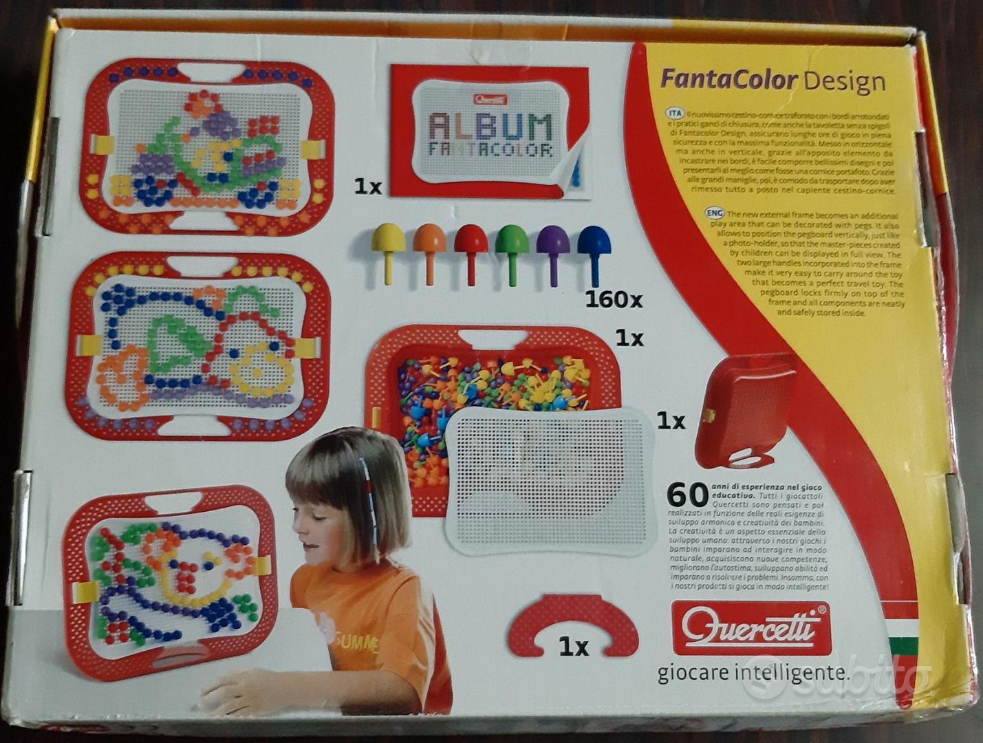 Fanta Color gioco Chiodini colorati educativo bambini Quercetti