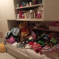 cameretta  studio per bambina letto ponte