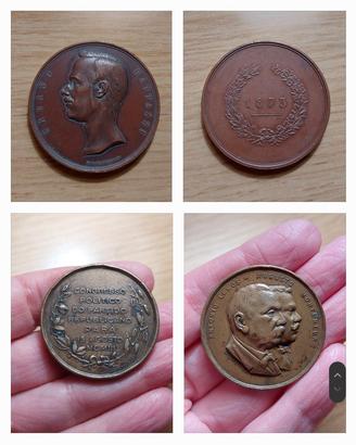 Lotto 5 rare medaglie antiche politiche religiose