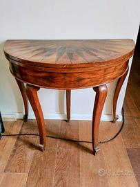 Antico tavolino consolle apribile