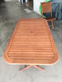 tavolo giardino legno 150x85