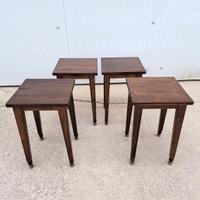 4 sgabelli legno massello stile rustico