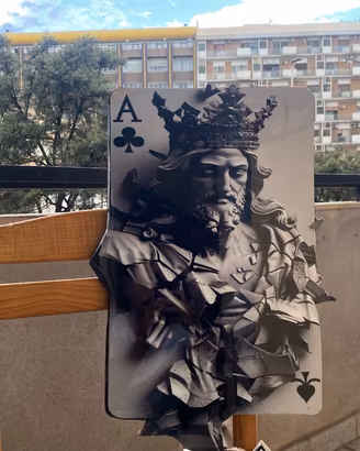 Quadri 3D artigianali in resina e legno MDF