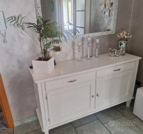 Mobile bianco con specchio colore bianco e argento