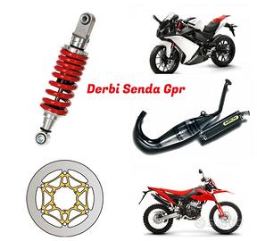 Derbi Senda Gpr accessori scarico mono freni filtr