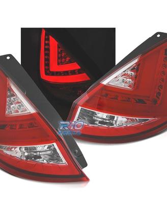 FANALI FORD FIESTA MK7 12-17 BARRE LUMINOSE ROSSO 