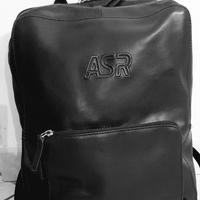 Zaino porta PC in pelle nero AS Roma