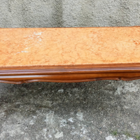 Tavolino stile cippendhal con marmo rosso verona