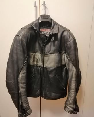 Giubbotto moto in pelle + pantaloni abbinati