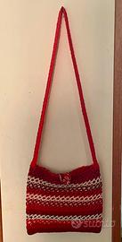Borsa a Tracolla Crochet Fatta a Mano