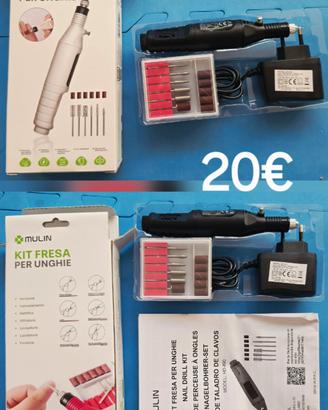 Kit Fresa Elettrica per Unghie  Mulin Prof.