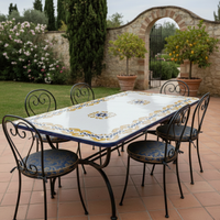 TAVOLO IN PIETRA LAVICA MIS. 200X100 CM. COMPLETO