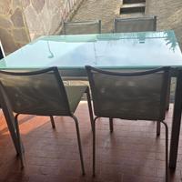 tavolo allungabile 6/10 posti bontempi con 4 sedie