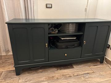 Madia IKEA verde 2 ante 1 cassetto ottone