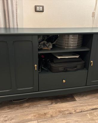 Madia IKEA verde 2 ante 1 cassetto ottone