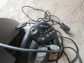 volante, pedaliera logitech e joystick microsoft