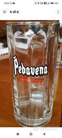 Coppia boccali birra in vetro 0,4 L Pedavena 