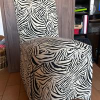 4 Sedie in stile zebra