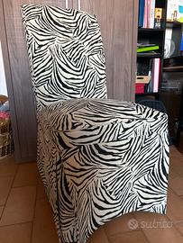 4 Sedie in stile zebra