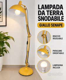 Lampada Terra Gialla Snodabile Stile Industriale