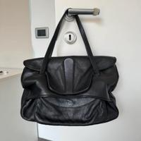 Borsa Shopping Bag Dondup in pelle nera.