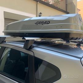 Box contenitore per tetto auto Farad+staffa