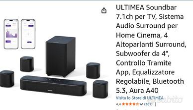 Soundbar ULTIMEA 7.1ch Home Cinema Subwoofer