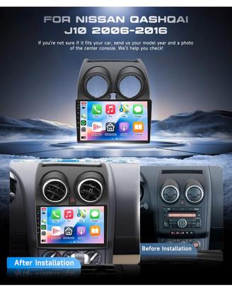 VECHTEL 4G+64G Autoradio Android 15 per Nissan Qas