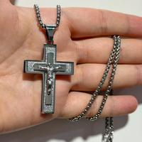 Collana Maglia Veneziana e Croce di Gesù - Argento