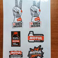 6 Adesivi Motul Originali per Tuning 