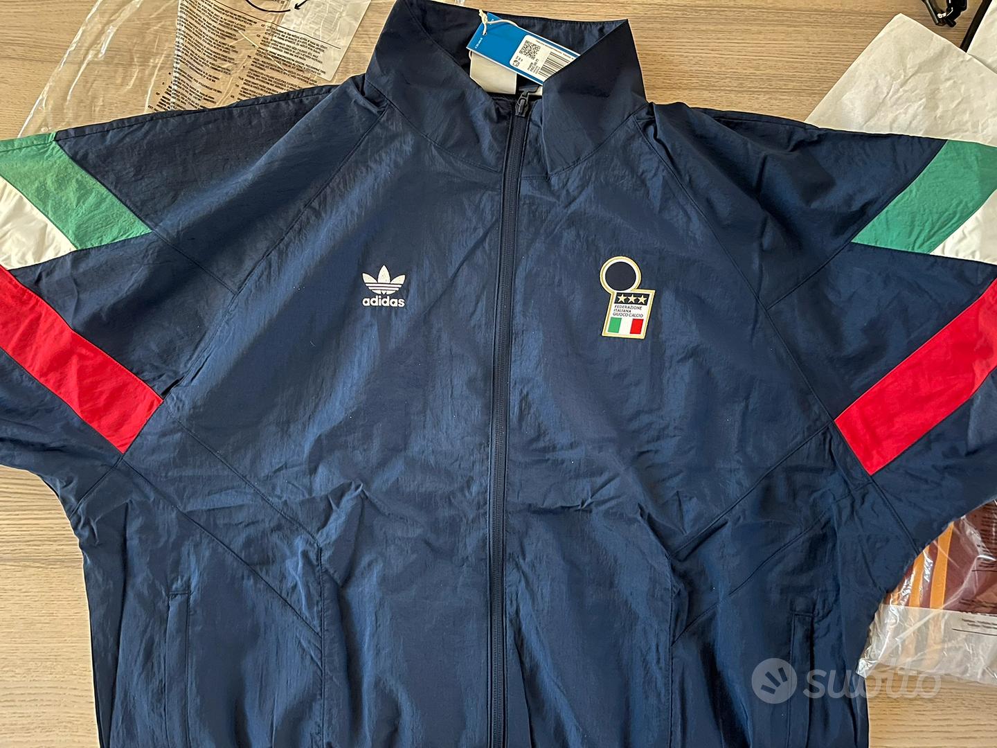 Felpa italia adidas vintage anni 90 Abbigliamento e Accessori In vendita a Roma