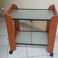 Carrello porta bibite in ciliegio