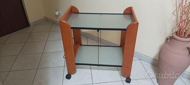 Carrello porta bibite in ciliegio