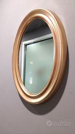 Specchio Ovale da Parete Dorato – Cornice Liscia