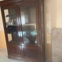 Cristalliera vetrina in legno stile classico – La 