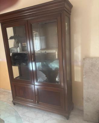 Cristalliera vetrina in legno stile classico – La 