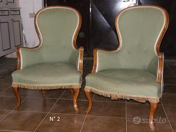 Copia di poltrone da camera stile Luigi Filippo