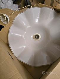 lampadario in opaline bianco a sospensione 