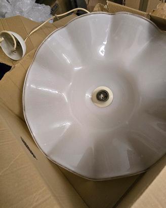 lampadario in opaline bianco a sospensione 