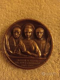 MEDAGLIA  BRONZO  CITTÀ  DI CHIARI  (1862 - 1962)