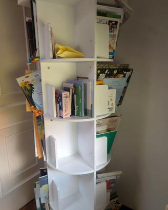 libreria girevole 4 ripiani come nuova